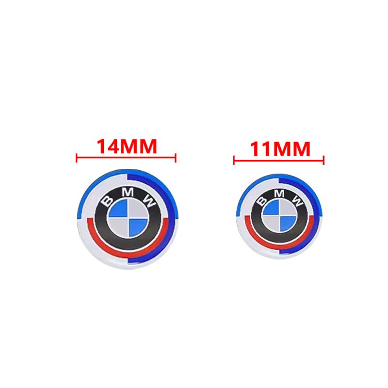 11mm 14mm Car Remote Key Decoration Emblem Sticker For BMW 50th Anniversary 3 5 7 Series X5 E46 E83 F16 E70 M3 M4 M5 G30 G20 G15 vdkc30