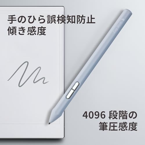 King Write SY05 Grauer EMR-Stift für Galaxy Note | Fujitsu Quaderno (Gen.2/Gen.3C) mit hoher Genauigkeit, bis zu 4096 Druckstufen, Handflächenerkennung,