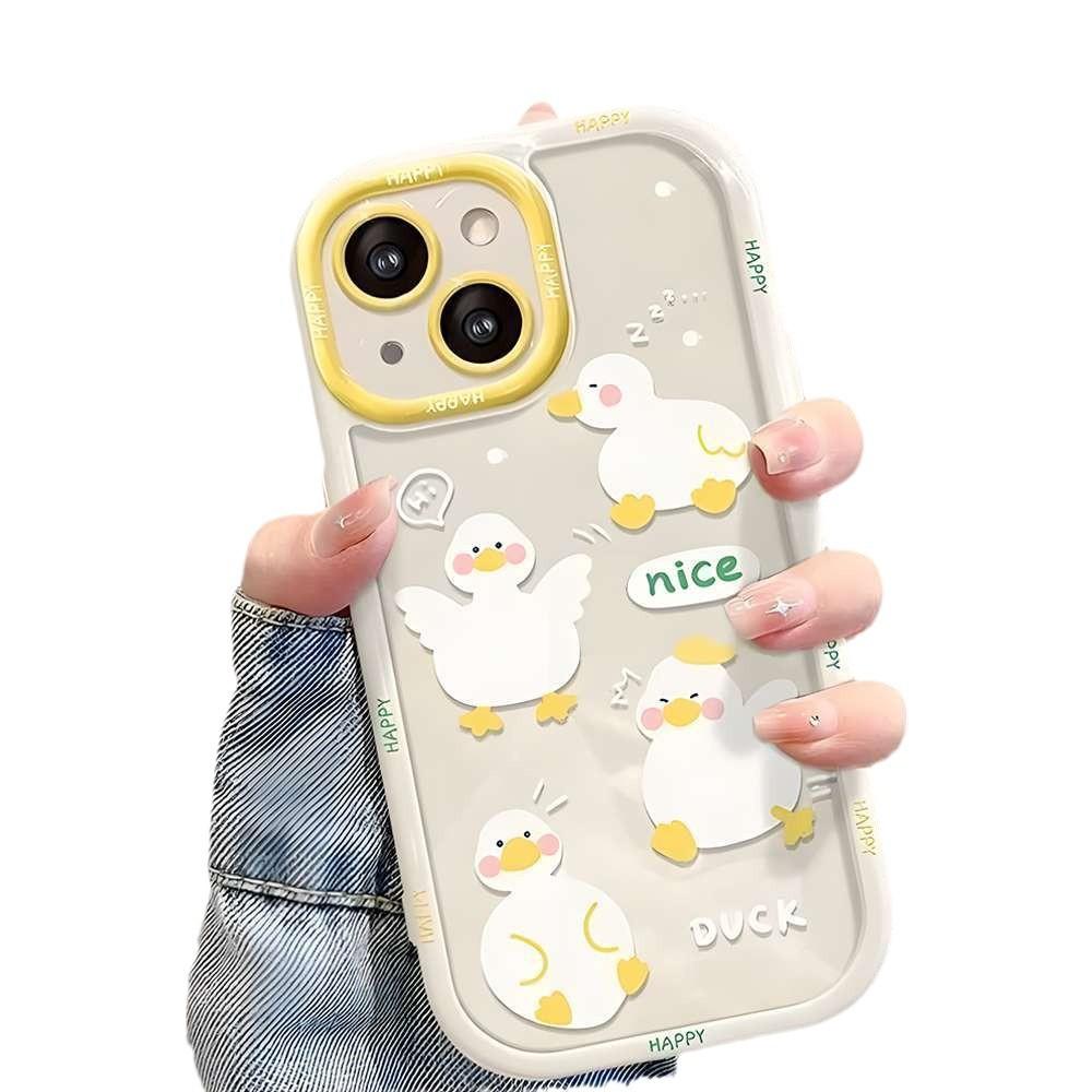 Funny Duck Suitable for iPhone17ProMax Mobile Phone Case 14 Apple 13 Fine Holes 12/15 Premium 16 Soft Case