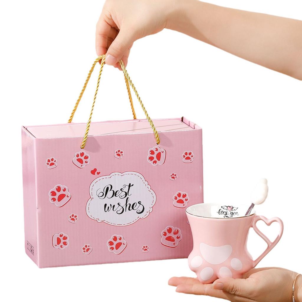 High-Value Cat'S Claw Mug, Girl'S Ceramic Cup, Cute Gift Box, Girlfriend Couple Gift, Wedding Gift