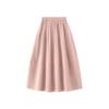 Bust skirt women's new summer high waist and thin umbrella skirt pleated Yamamoto skirt small apricot long skirt