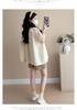 2026 Korean Puff Sleeve Doll Shirt & Belly Support Shorts Set