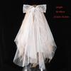 Bridal Veil Bride Elaborate Tulle Lace Bow Short Bachelorette Party Hen Party Bride Veil Hen Party Head Scarf