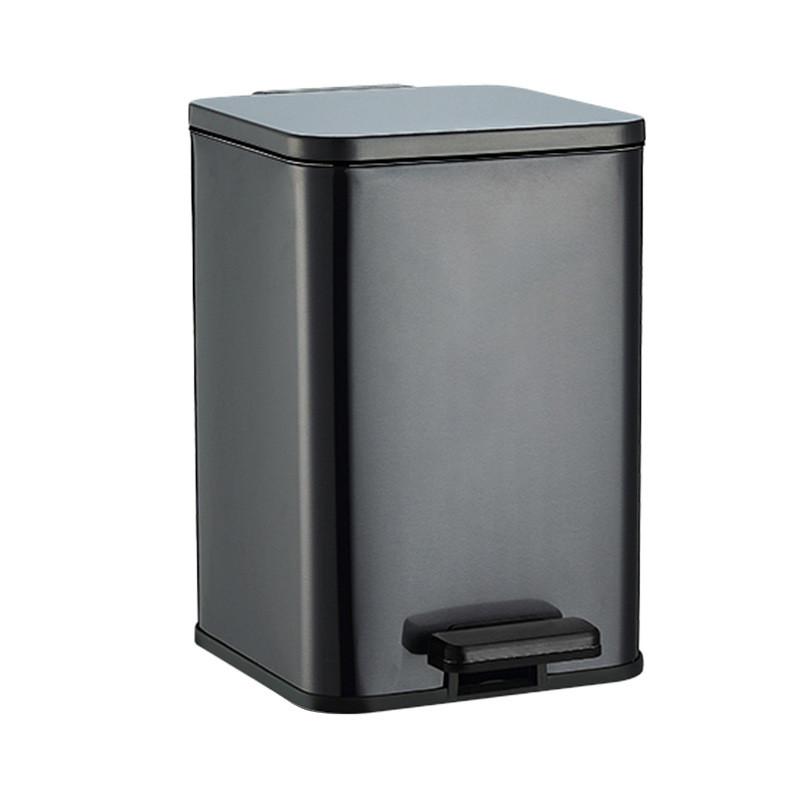 Household Stainless Steel Square Garbage Bin Kitchen Living Room Large Capacity Foot Operated Sanitary Bin