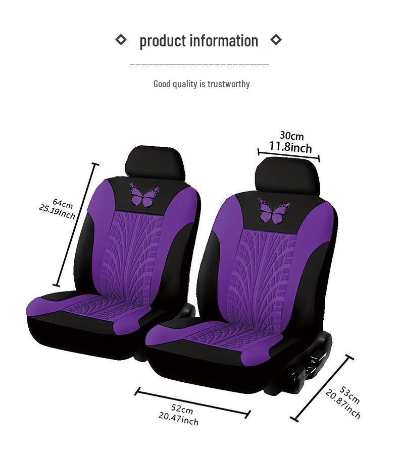 Universal 9-teiliges Sitzbezug-Set mit Schmetterlingsprägung für Fünfsitzer-Autos - Stilvolles, Bequemes und Elegantes Design