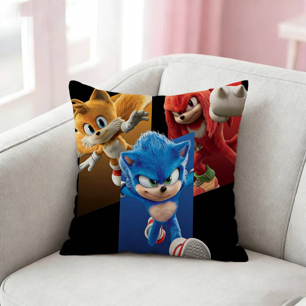 SSuper SSonics the HHedgehog Pillow Case for Sofa Living Room Home office Decor Protective Cover