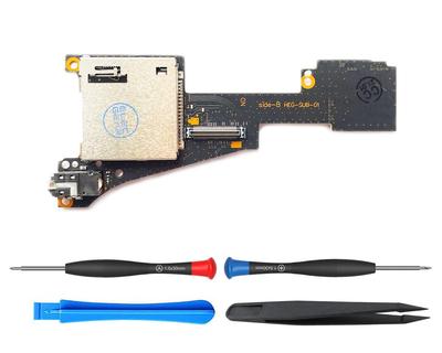 ElecGear Yedek Oyun ve Micro SD Kart Oyun Kartı TF Hafıza Kartı Adaptör Yuvası PCB Modülü Switch OLED Model için Onarım Parçaları Alet Kiti Dahil