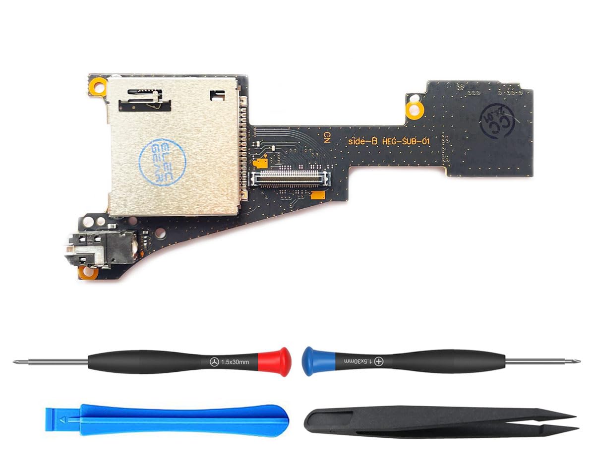 

ElecGear Замена Игровой и Micro SD Карты Игровая Карта TF Карта Памяти Адаптер Слот Модуль Печатной Платы для Switch Модель OLED Запчасти для Ремонта Набор Инструментов Включен