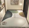 High-Grade Foldable Entrance Mat: Linen Texture Maillard Color, Dirt-Wiping, Cuttable for Living Room & Hallway