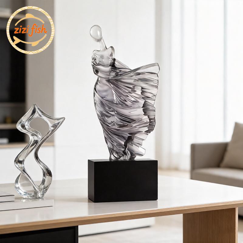 Abstract Figure Sculpture Portrait Resin Luxury Ornaments Wine Cabinet Artistic Soft Decoration Modern Home Decor Accessories