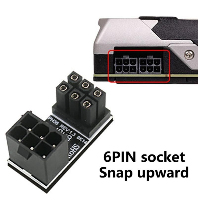 Durability PCIe 8Pin 180 Degree Angle Connector Power Adapter GPU VGA PCIe 8Pin Power Adapter For Graphics Card Setups