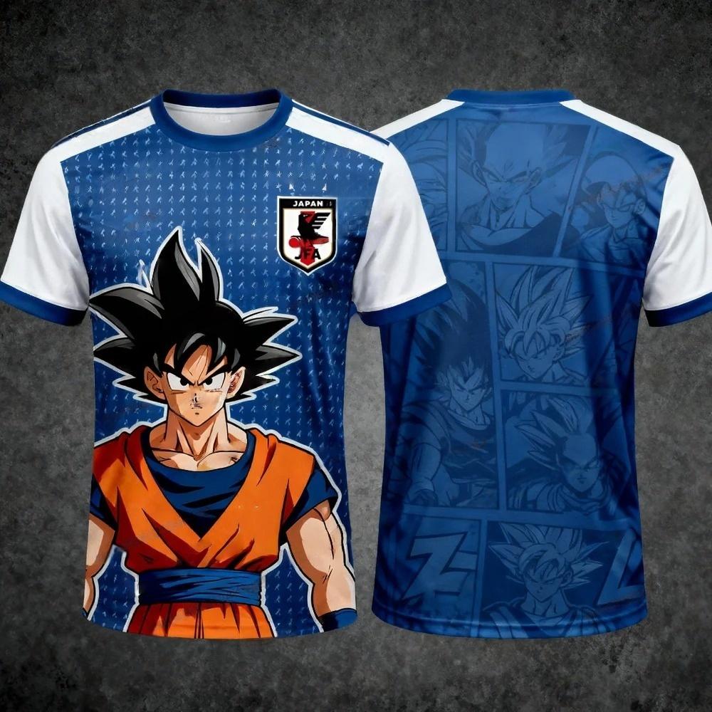 FamilyMatching Dragon Ball Z Goku/Vegeta Special Edition Football Jersey T-Shirt, Japanese Anime T-Shirt, Sports T-Shirt