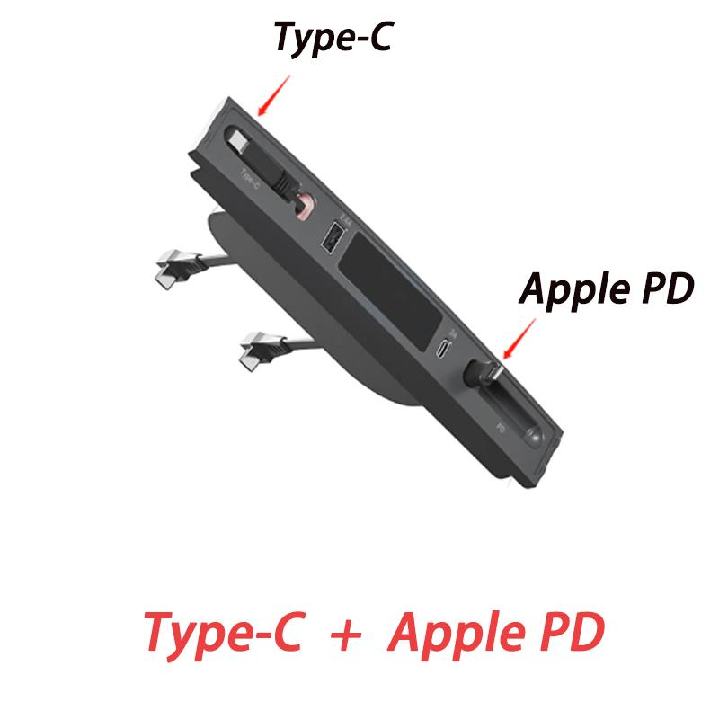 

Cigarette lighter splitter, LED smart coupler station, equipped with a fast charger, comes with Apple and topi-c charging cables