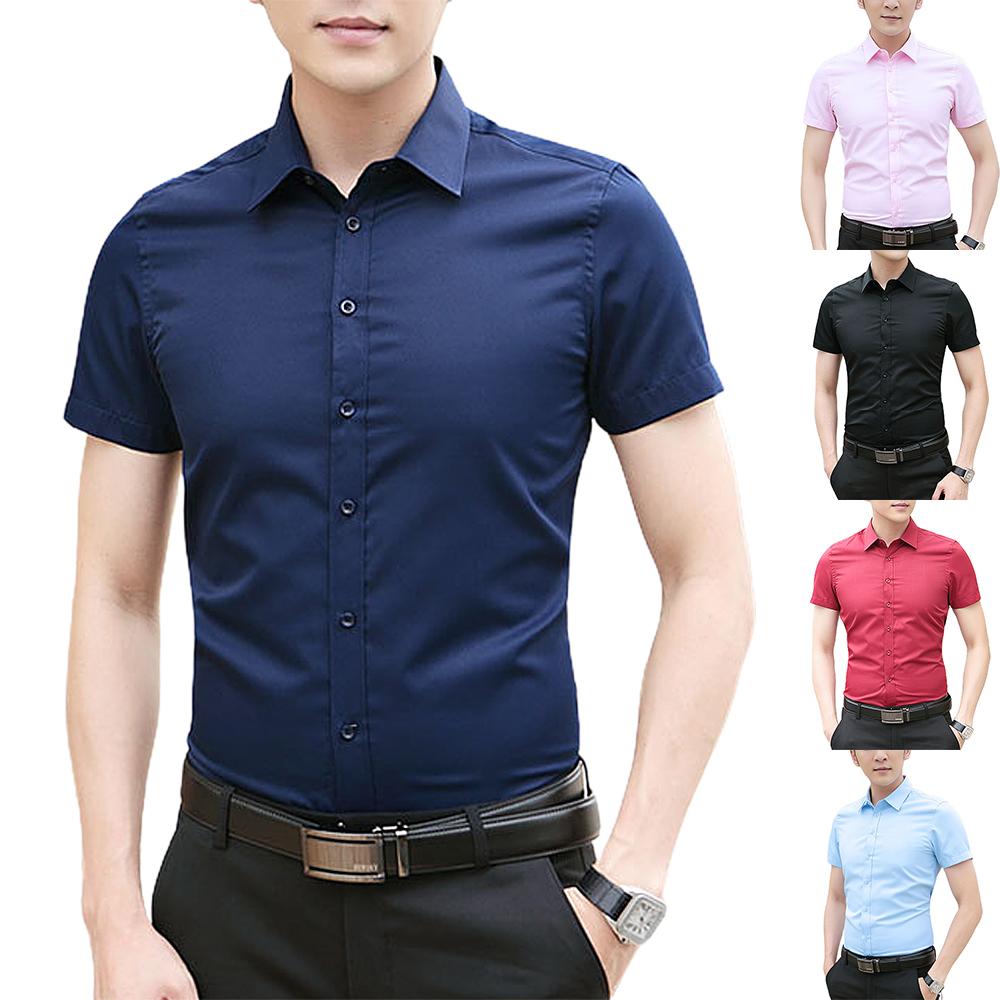 T Shirts Office Male Summer Work Tops 