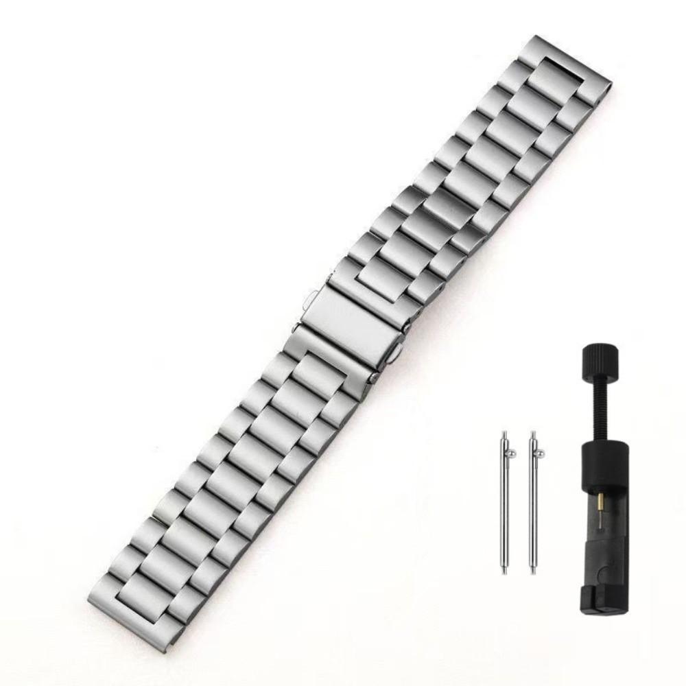 Classic Metal Watch Strap 20mm Three-Bead Watch Strap Chain Metal Chain Strap Women