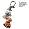 Schlüsselanhänger Anhänger Hochlandrind Schlüsselanhänger 3D Kälbchen Anhänger Schlüsselring mit Geburtsstein Leichtes Inspirierendes Accessoire