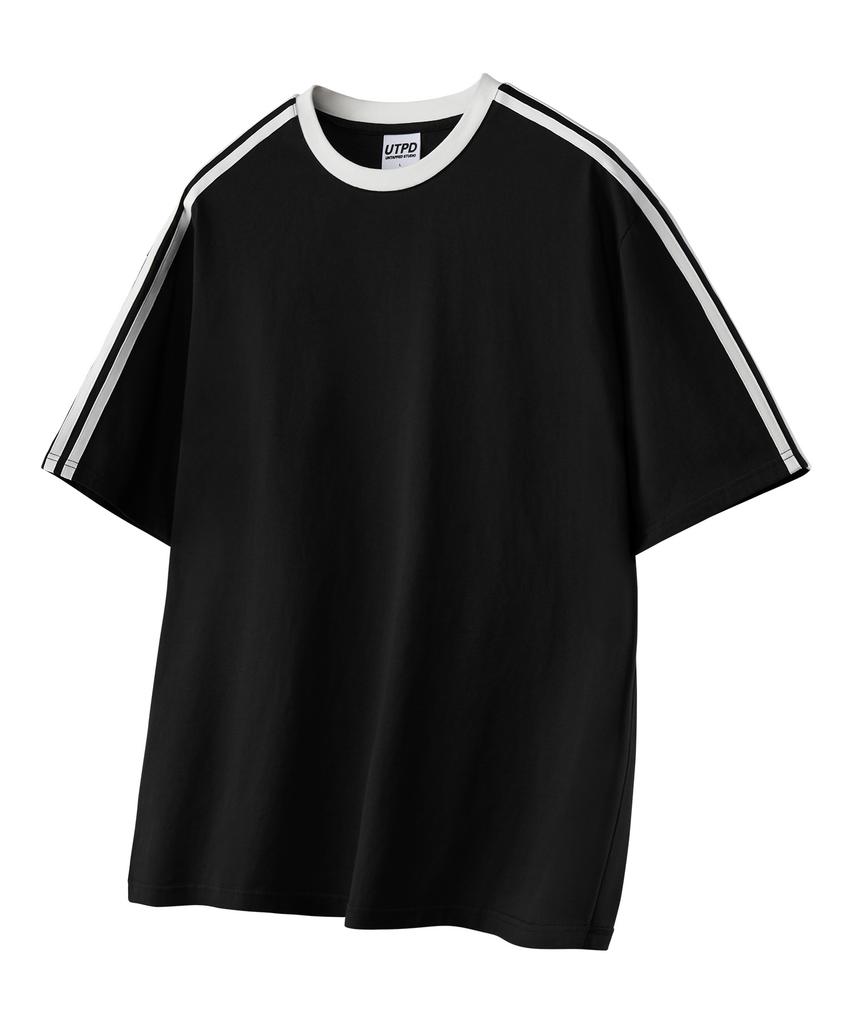 UNTAPPED STUDIO Oversized Track Short Sleeve Color Block T-Shirt 3 Colors