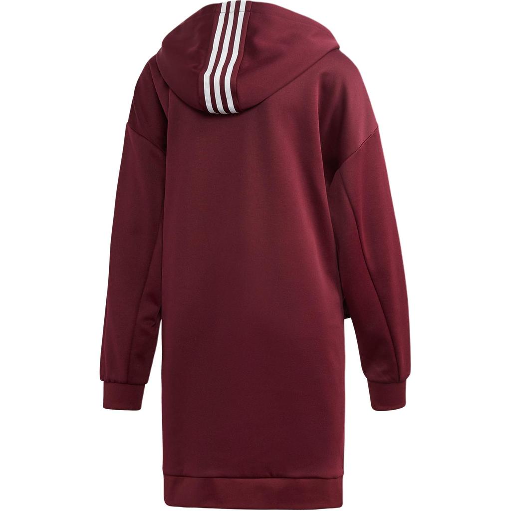 Adidas Originals Fashion Comfortable Hooded Long Sleeve Striped Sweatshirt Women Hoodies Dark-Purple FT9889