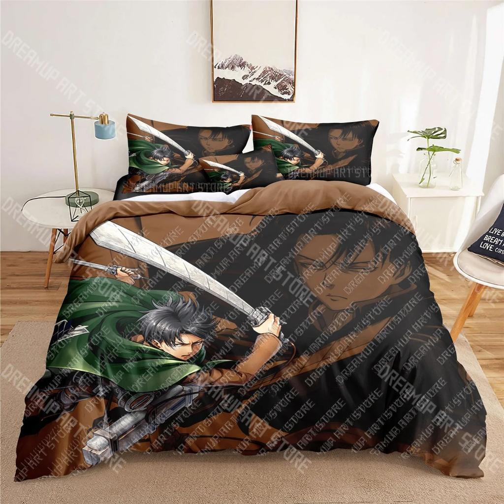 Attack On Titan Anime 3D Bedding Sets Print Duvet Cover Adults_ Children Bed Comforter Birthday Gift Dropshipping