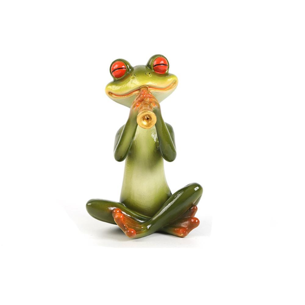 Resin Frog Statue Creative Miniatures Figurine Crafts Animal Sculpture Rockery