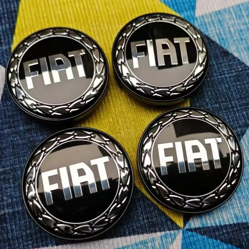 4pcs 60mm Fiat Wheel Center Hub Caps badge-Dustproof Covers for Fiat 500 124 125 Punto Bravo Stilo Panda Abarth-Rim Emblems