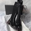 Women's Knee-high Boots High Quality Suede Leather Boot Lace Up Slim Long Tube Boots Knee-high Chelsea Boot Women Fashion Boots