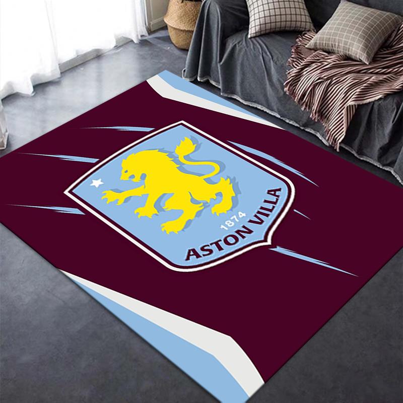 Tappeto Aston Villa per Soggiorno Camera da Letto Casa Decorazione Divano, Tappetino Antiscivolo per Giochi Bambini