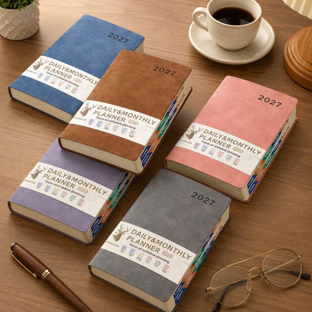 English 2027 Schedule Planner Notepad 12 Months To-do List Notebook  School Office Supplies