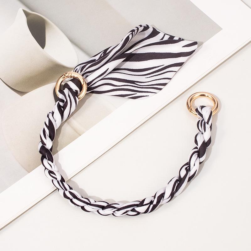 

Красочный шарф-коса из витого шнура, цепочка-бант для женских сумок Twisted Scarf Braided Strap