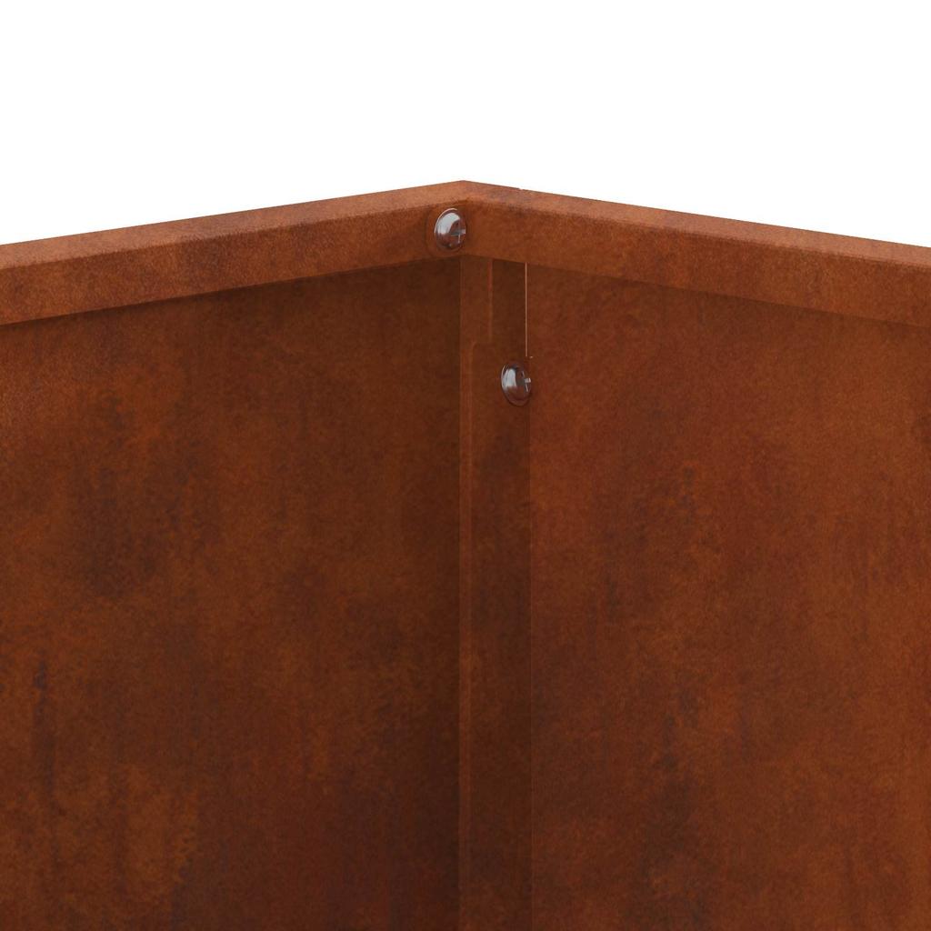 Fire Pit Brown 60 X 60 X 30 Cm Weathering Steel