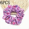 6pcs/lot Hair Scrunchies Bands Scrunchy Ties Ropes Ponytail Holder for Women Accessories Fabric Headwear Ditsy Floral Sweet Cute