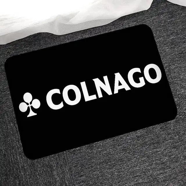 Cycling Logo Rectangle Carpet Colorful Striped Carbon Fiber Bike Fan Home Decor Mat Non Slip Floor Rug Entryway Doormat