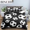 3D Fußball Bettwäsche-Set King Size Polyester Bettdeckebezug mit Reißverschluss Vollständiges Bettwäsche-Set 23 Teile
