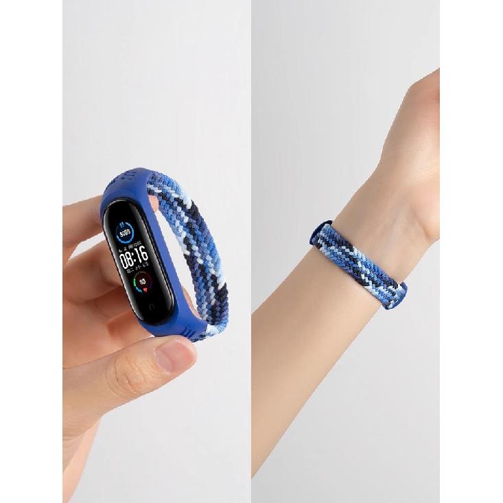 Braided Strap for Xiaomi Mi band 7 6 5 4 3 nfc miband Watch replacement belt elastic watchband Bracelet correa Mi band 7 Bands 3