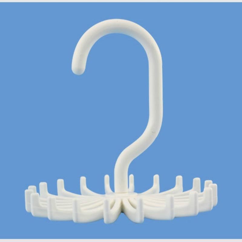 2pcs Creative Multi-functional Plastic 360-degree Rotating Tie Rack Multi-purpose Rack Pawl 18 Scarv