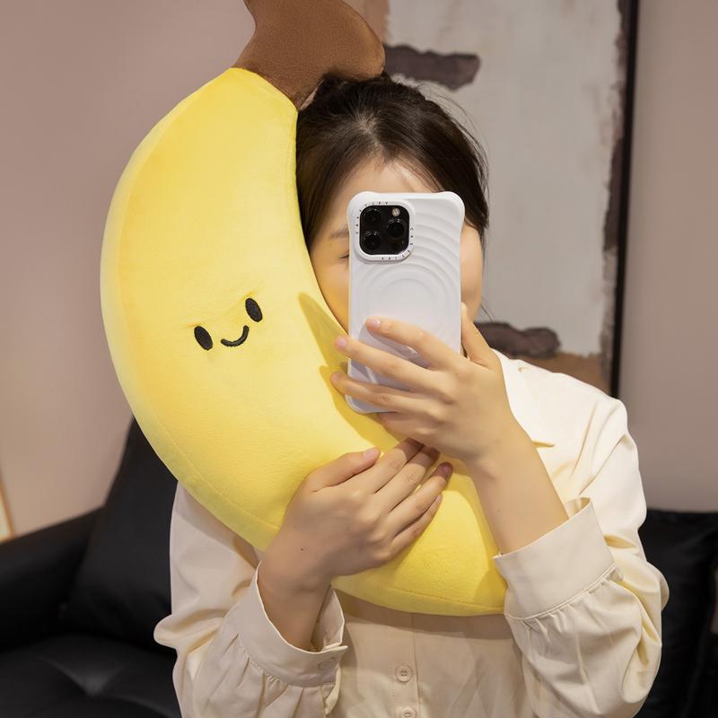 Peluche Frutta Faccina Sorridente Peluche Morbido Banana Pesca Cachi Pera Pomodoro Mela Peluche Carino Piccolo Accessorio Decorazione Casa Regalo