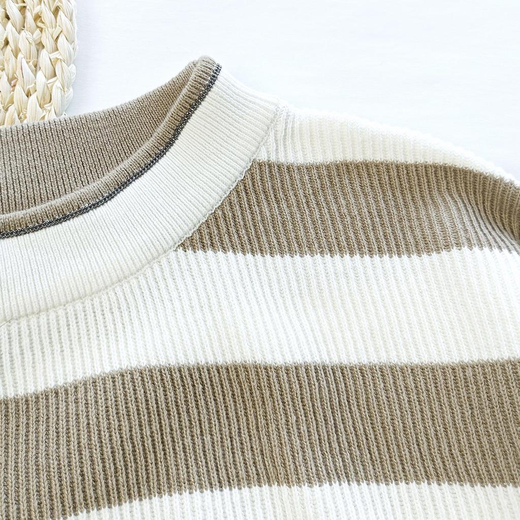 YIJIAN Women's Casual Striped Knit Sweater - Spring Fashion Staple