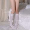 Módní ponožky s krátkými nohavičkami bavlněné ponožky černé a bílé lýtkové ponožky lolita ponožky čistá touha polotubusové ponožky japonské ponožky xsw čistě bílé krátké