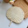 Home Decor Handmade Fan Large Woven Fans High Quality Braided Cattail Hand Fan