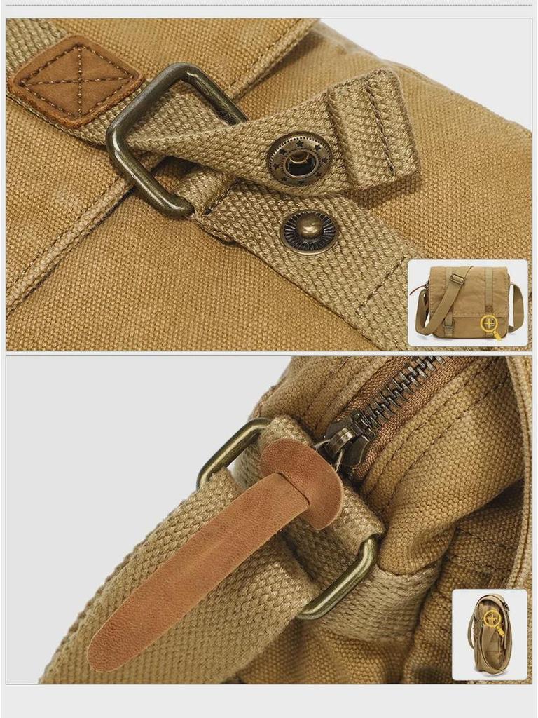 European & American Retro Canvas Shoulder Bag - Men's Trendy Handbag & Messenger Bag