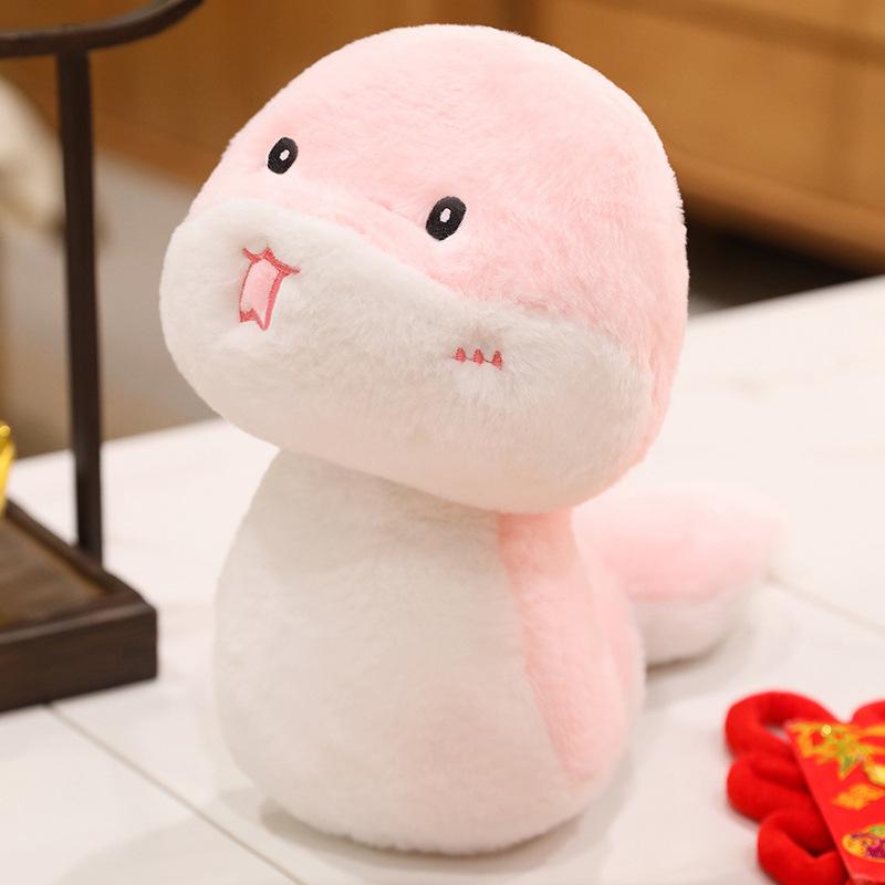 Cute Cartoon Sun Flower Snake Doll Plush Toy Simulated Snake Baby Doll Year of Snake Gift Children's Pillow