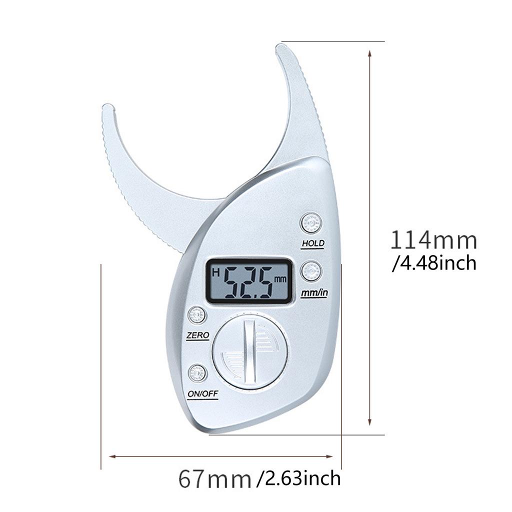 Digital Body Fat Caliper with Ergonomic Design & Easy To Read Display ABS for Accurate Measurement & Health Management