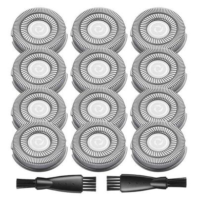 Schädelrasierer Ersatz 12er Pack Pitbull Kopf Gold Silber Glatzköpfige Männer Handflächen Elektrische Reinigungsbürste 2 Stück Premium, 12er Packungen