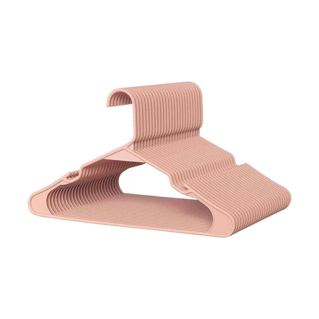 Plastic Clothes Hangers with Side Hooks for Adult Clothing Durable Non-Marking Hanger Suitable for Pants Storage and Closet Organization