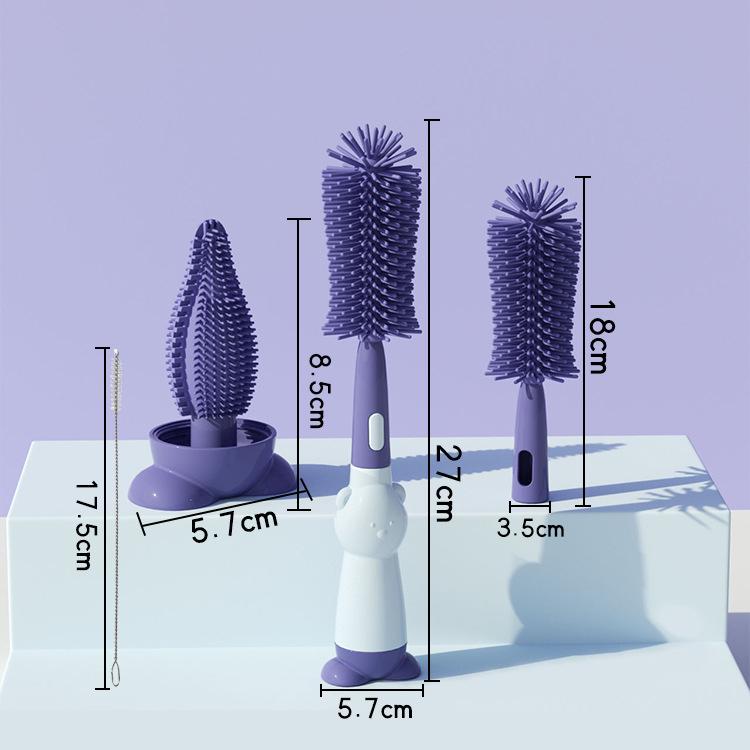 

Эксклюзивная для Юго-Восточной Азии силиконовая щетка для детских бутылочек 3-в-1 синий