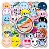 50 Smiling Faces Doodle Cartoon Children's Hand Account Cute DIY Skateboard Mobile Phone Case Suitcase Sticker Waterproof