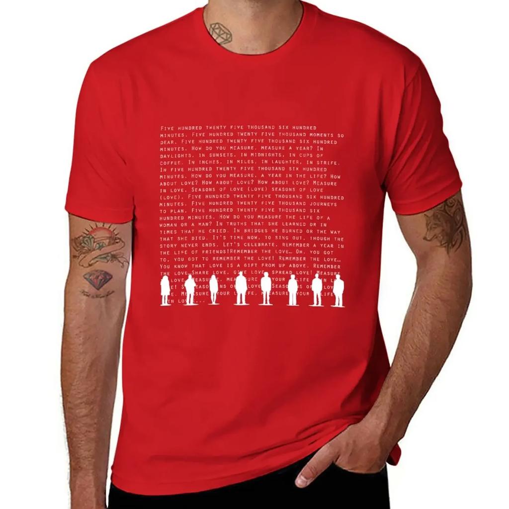 Seasons of Love(White) T-Shirt Blouse anime clothes T-shirt men