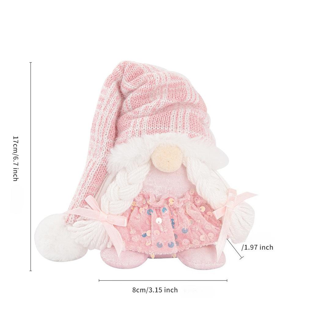 Christmas Figurine, High-end Knitted Pointed Hat Sitting Posture, Dwarf Plush Ornament, Decorative Items