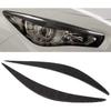 Carbon Fiber Front Headlight Eyebrows, Front Lamp Eye Lid Cover Trim Eyebrow Compatible with Infiniti Q50 2014-2019
