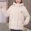 Women's Fashion Casual Fall Winter Solid Color Print Long Sleeve Jackets & Coats Down Coats